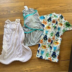 Swaddle bundle! Newborn-8mo Halo, zipadee zip, nested bean